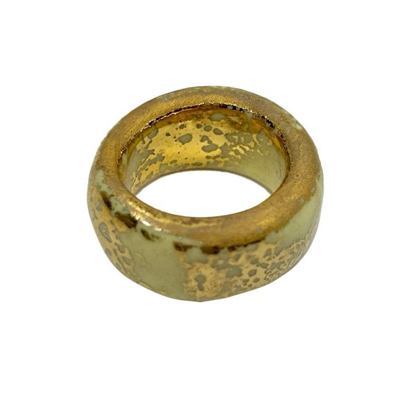 Handmade Black & White Porcelain Ring 💛 - Picture 4 of 4